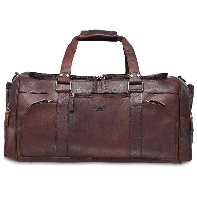 Briefcases with built-in charging portsMancini Leather Duffle Bag