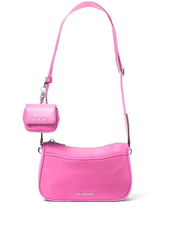 Men's crossbody bag with a water - resistant coating for rainy daysMICHAEL Michael Kors Jet Set Small Crossbody Bag with Apple Airpods Pro® Case, Cerise Men's crossbody bag with a water - resistant coating for rainy daysMICHAEL Michael Kors Jet Set Small Crossbody Bag with Apple Airpods Pro® Case, Cerise