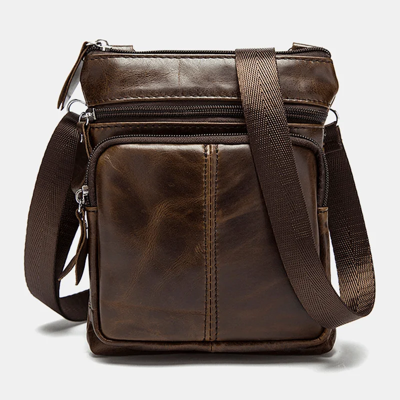 Convertible men's crossbody bag that can be worn as a shoulder bagMen Genuine Leather Multi-Pocket Casual Business 6.3Inch Phone Bag Crossbody Bags First Layer Cowhide Shoulder Bag Convertible men's crossbody bag that can be worn as a shoulder bagMen Genuine Leather Multi-Pocket Casual Business 6.3Inch Phone Bag Crossbody Bags First Layer Cowhide Shoulder Bag