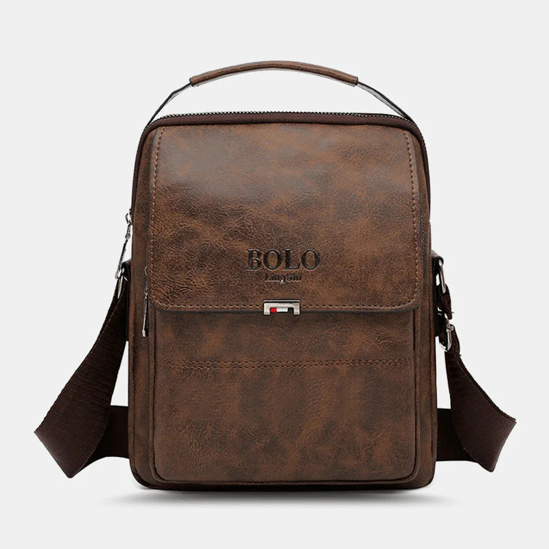 Compact men's crossbody bag for everyday carryMen PU Leather Vintage Texture Large Capacity Zipper Decor Crossbody Bag Shoulder Bag Handbag Compact men's crossbody bag for everyday carryMen PU Leather Vintage Texture Large Capacity Zipper Decor Crossbody Bag Shoulder Bag Handbag