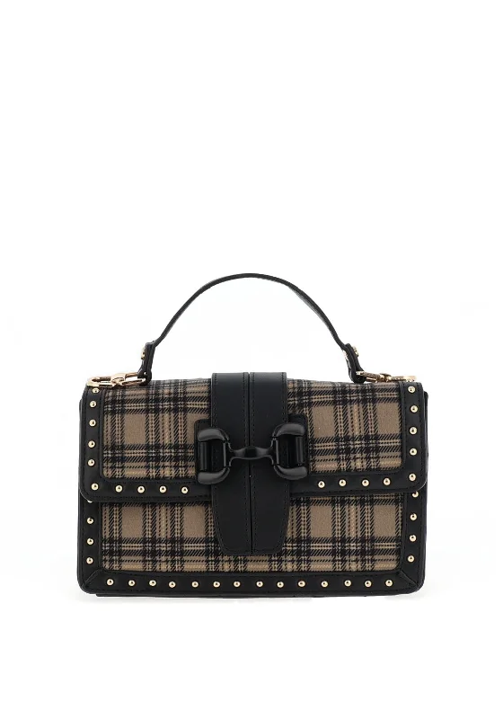 Soft suede men's crossbody bag for a luxurious feelMenbur Tartan Grab Bag, Black Multi Soft suede men's crossbody bag for a luxurious feelMenbur Tartan Grab Bag, Black Multi