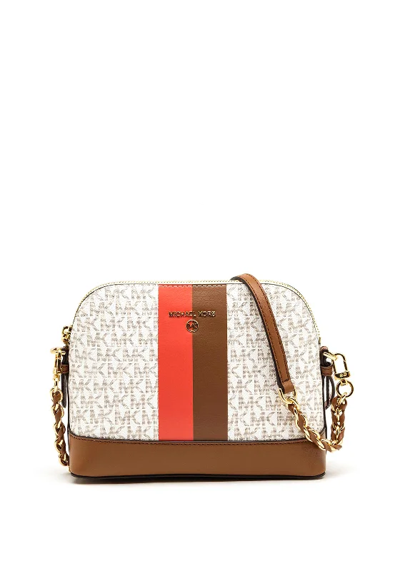 Men's crossbody bag with a hidden anti - theft pocketMICHAEL Michael Jet Set Small Dome Crossbody Bag, Dahlia Multi Men's crossbody bag with a hidden anti - theft pocketMICHAEL Michael Jet Set Small Dome Crossbody Bag, Dahlia Multi