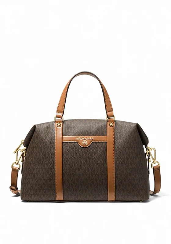 Minimalist men's crossbody bag with a single compartment for simplicityMICHAEL Michael Kors Beck Medium Logo Satchel, Brown & Acorn Minimalist men's crossbody bag with a single compartment for simplicityMICHAEL Michael Kors Beck Medium Logo Satchel, Brown & Acorn