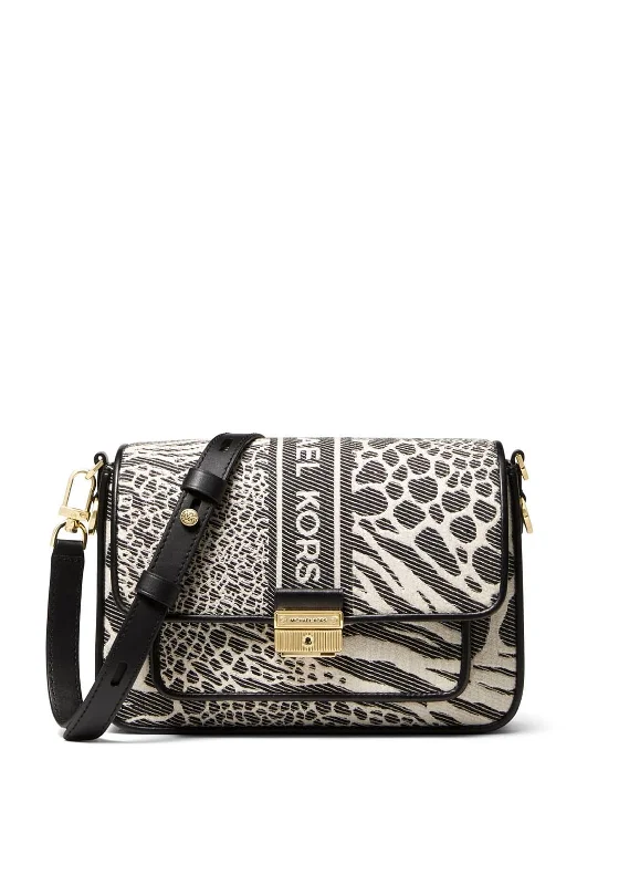 Designer men's crossbody bag with a unique pattern or logoMICHAEL Michael Kors Bradshaw Animal Print Messenger Bag, Black Designer men's crossbody bag with a unique pattern or logoMICHAEL Michael Kors Bradshaw Animal Print Messenger Bag, Black