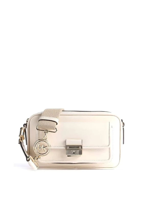 Men's crossbody bag with a hidden anti - theft pocketMICHAEL Michael Kors Bradshaw Crossbody Bag, Cream Men's crossbody bag with a hidden anti - theft pocketMICHAEL Michael Kors Bradshaw Crossbody Bag, Cream