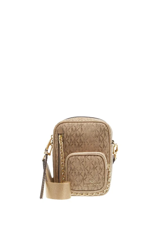 Men's crossbody bag with multiple interior pockets for organizationMICHAEL Michael Kors Elliot Crossbody Bag, Camel Men's crossbody bag with multiple interior pockets for organizationMICHAEL Michael Kors Elliot Crossbody Bag, Camel