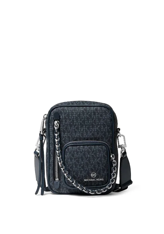 Military - style men's crossbody bag with MOLLE webbing for attachmentsMICHAEL Michael Kors Elliot Crossbody Bag, Navy Military - style men's crossbody bag with MOLLE webbing for attachmentsMICHAEL Michael Kors Elliot Crossbody Bag, Navy