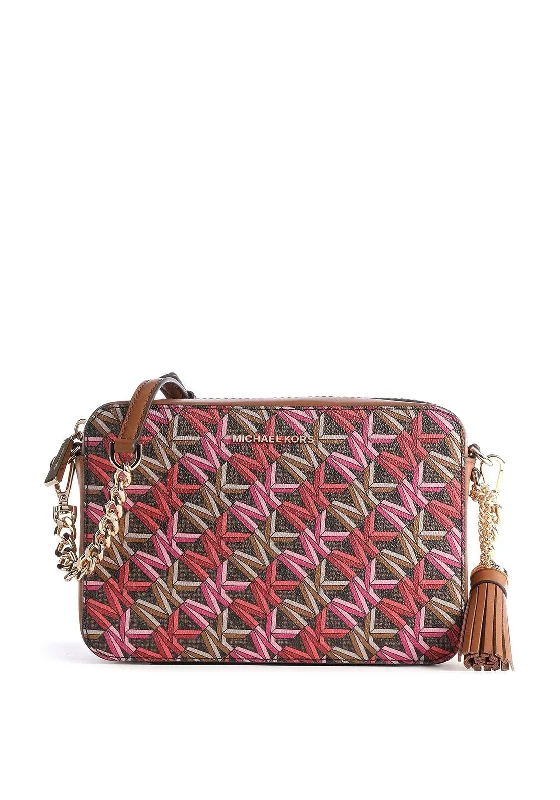 Minimalist men's crossbody bag with a single compartment for simplicityMICHAEL Michael Kors Ginny Graphic Logo Crossbody Bag, Brown & Pink Minimalist men's crossbody bag with a single compartment for simplicityMICHAEL Michael Kors Ginny Graphic Logo Crossbody Bag, Brown & Pink
