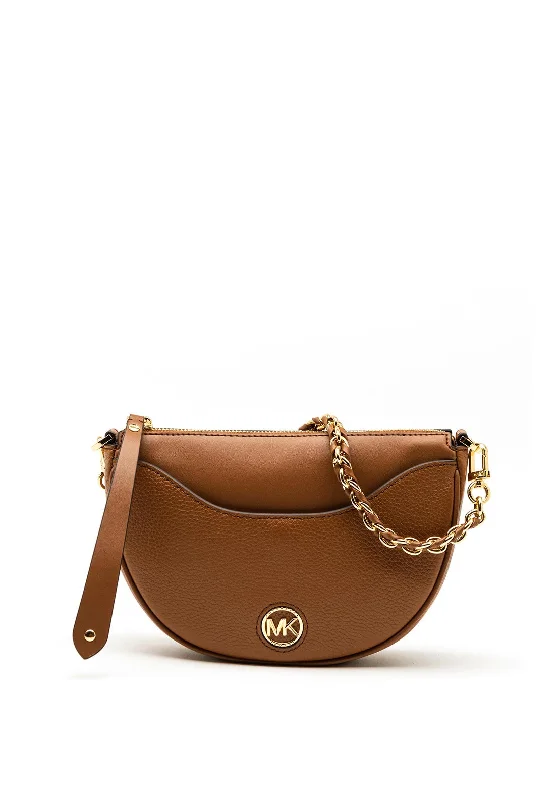Soft suede men's crossbody bag for a luxurious feelMICHAEL Michael Kors Half Moon Crossbody Bag, Luggage Soft suede men's crossbody bag for a luxurious feelMICHAEL Michael Kors Half Moon Crossbody Bag, Luggage
