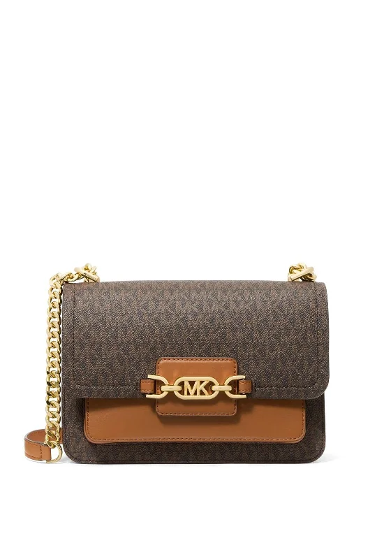 Designer men's crossbody bag with a unique pattern or logoMICHAEL Michael Kors Heather Crossbody Bag, Brown & Acorn Designer men's crossbody bag with a unique pattern or logoMICHAEL Michael Kors Heather Crossbody Bag, Brown & Acorn