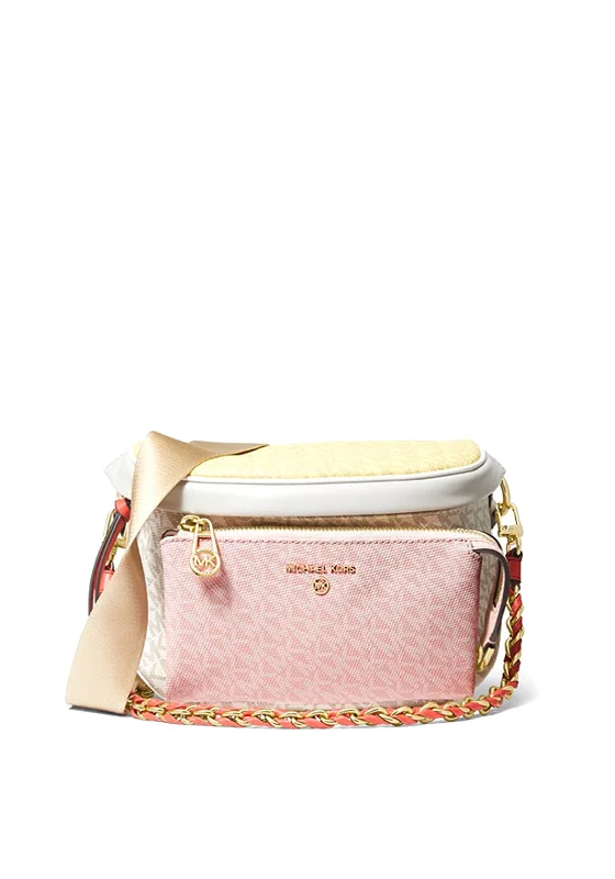 Men's crossbody bag with multiple interior pockets for organizationMICHAEL Michael Kors Medium Slater Sling Pack Bag, Smokey Rose Multi Men's crossbody bag with multiple interior pockets for organizationMICHAEL Michael Kors Medium Slater Sling Pack Bag, Smokey Rose Multi