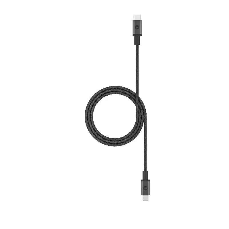 Vintage leather travel bag with brass accents for a classic and sophisticated lookMophie USB-C to C 1.5Gbps Cable - Black