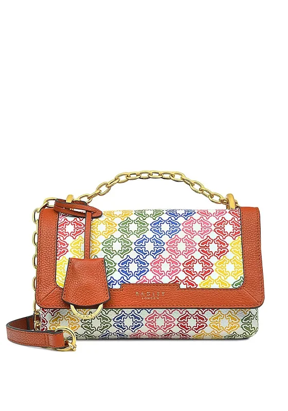 Men's leather crossbody bag with antique brass hardware for a vintage lookRadley Mill Bay Pride Crossbody Bag, Multi