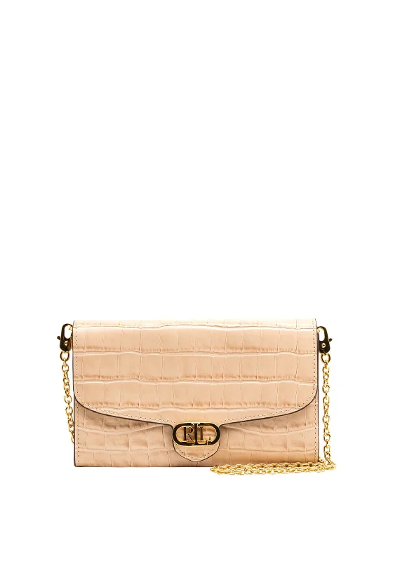 Men's crossbody bag with a built - in charging port for tech use on the goRalph Lauren Adair Small Crossbody Bag, Pink Men's crossbody bag with a built - in charging port for tech use on the goRalph Lauren Adair Small Crossbody Bag, Pink