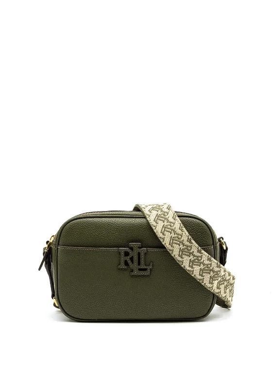 Men's crossbody bag with multiple interior pockets for organizationRalph Lauren Carrie Logo Strap Crossbody Bag, Olive Men's crossbody bag with multiple interior pockets for organizationRalph Lauren Carrie Logo Strap Crossbody Bag, Olive
