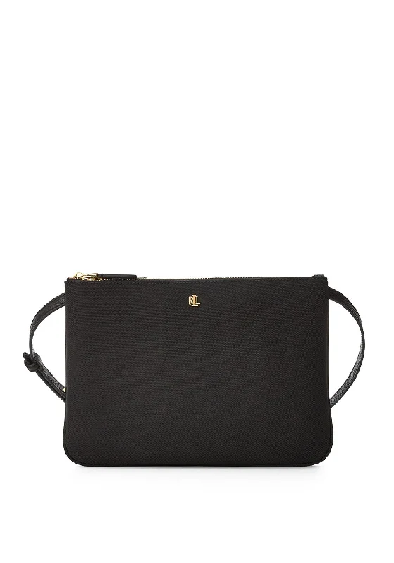 Military - style men's crossbody bag with MOLLE webbing for attachmentsRalph Lauren Carter Crossbody Bag, Black