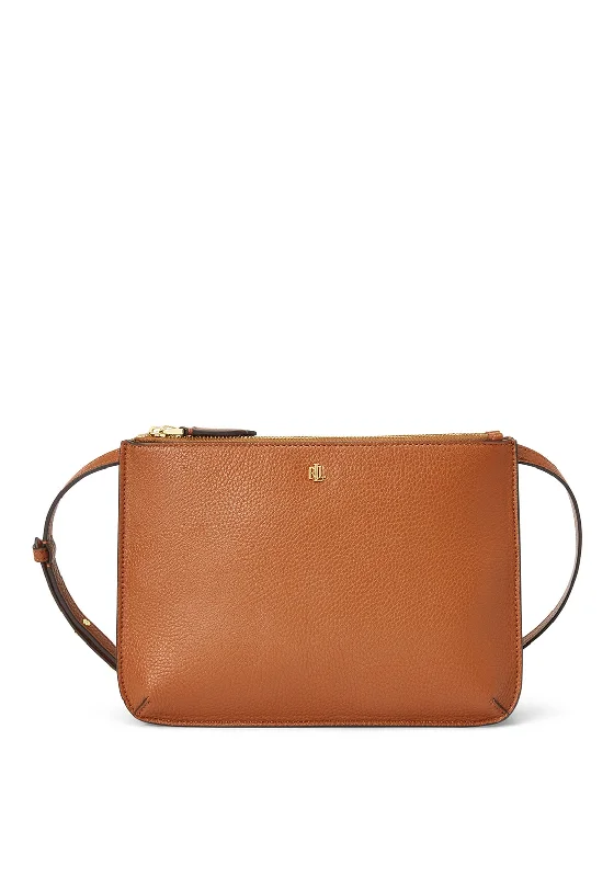 Men's crossbody bag with multiple interior pockets for organizationRalph Lauren Carter Crossbody Bag, Tan