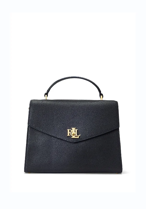 Men's leather crossbody bag with antique brass hardware for a vintage lookRalph Lauren Medium Farrah Satchel Bag, Navy Men's leather crossbody bag with antique brass hardware for a vintage lookRalph Lauren Medium Farrah Satchel Bag, Navy