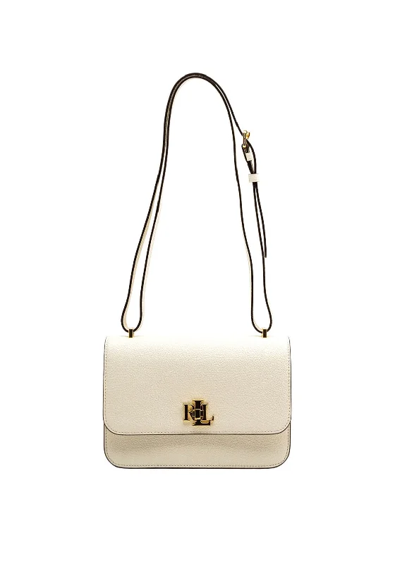 Men's leather crossbody bag with antique brass hardware for a vintage lookRalph Lauren Sophee Turnlock Crossbody Bag, Cream Men's leather crossbody bag with antique brass hardware for a vintage lookRalph Lauren Sophee Turnlock Crossbody Bag, Cream