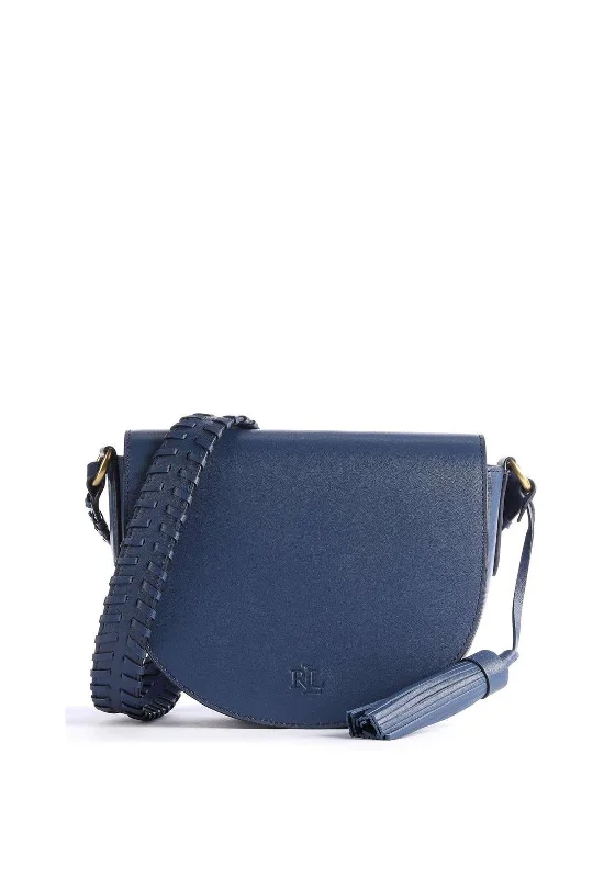 Men's leather crossbody bag with antique brass hardware for a vintage lookRalph Lauren Witley Medium Crossbody Bag, Blue Men's leather crossbody bag with antique brass hardware for a vintage lookRalph Lauren Witley Medium Crossbody Bag, Blue