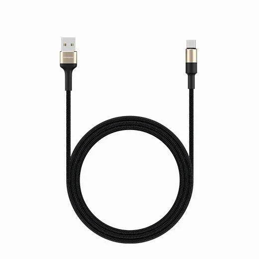 Designer - branded leather travel bag for luxury business travelersRockrose Acacia AC 1m USB-C Cable Black+Gold Designer - branded leather travel bag for luxury business travelersRockrose Acacia AC 1m USB-C Cable Black+Gold
