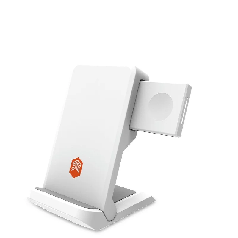 Designer - branded leather travel bag for luxury business travelersSTM CHARGETREE GO Portable Wireless Charging Station - White