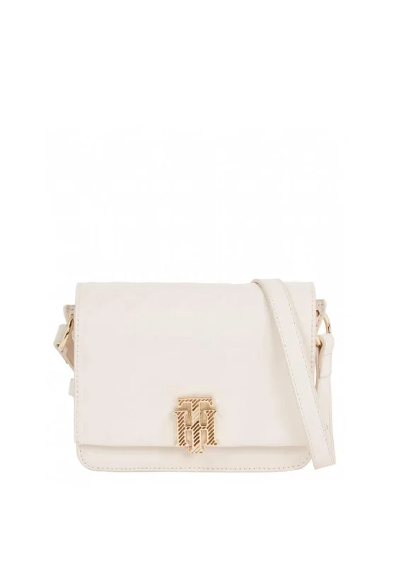 Men's crossbody bag with a built - in charging port for tech use on the goTommy Hilfiger Outline Debossed Crossbody Bag, Ivory Men's crossbody bag with a built - in charging port for tech use on the goTommy Hilfiger Outline Debossed Crossbody Bag, Ivory