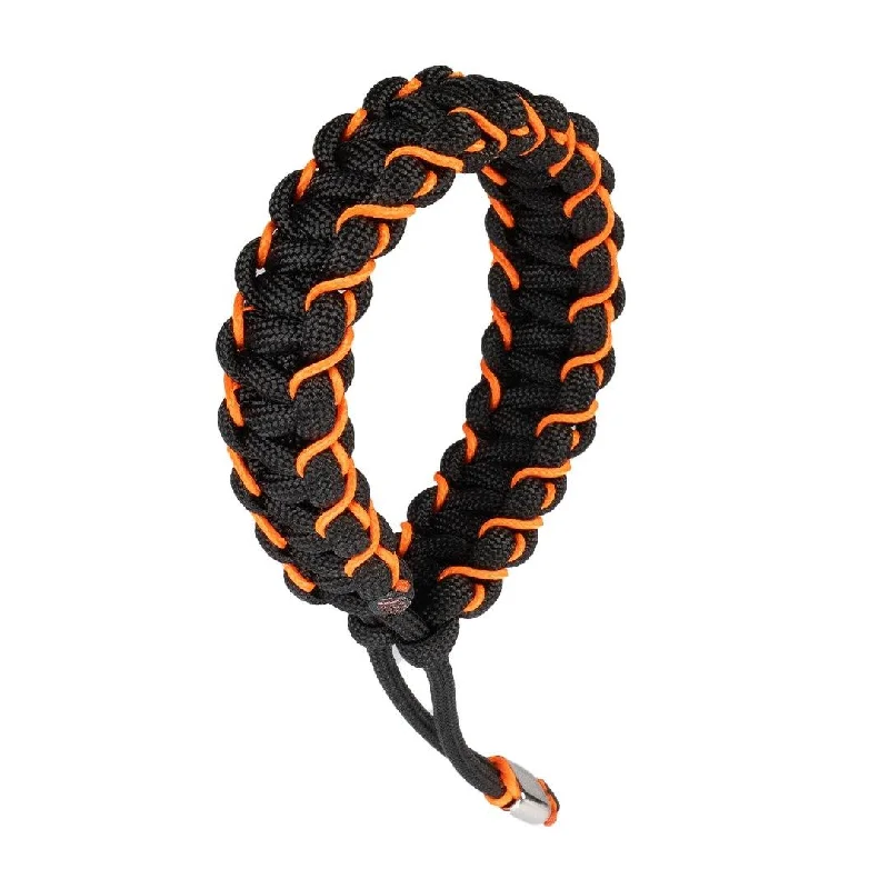 Convertible travel bag that can be used as a backpack or toteThe Meniacc Survivalist Bead Pulley Bracelet - Black with Orange Stitch Convertible travel bag that can be used as a backpack or toteThe Meniacc Survivalist Bead Pulley Bracelet - Black with Orange Stitch