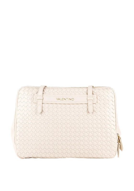 Men's crossbody bag with a padded laptop sleeve for commutingValentino By Mario Doxy Cross Stitch Satchel Bag, Stone