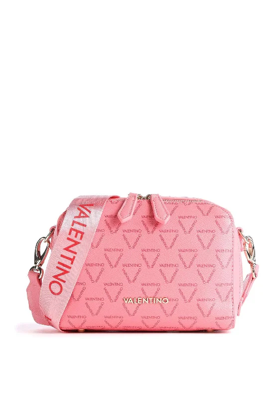 Soft suede men's crossbody bag for a luxurious feelValentino By Mario Pattie Logo Print Crossbody Bag, Rose
