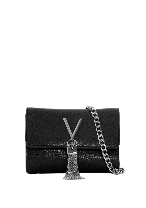 Canvas men's crossbody bag with a rustic, casual styleValentino Handbags Divina Box Flap Over Bag, Black
