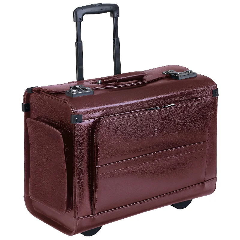 Top-rated briefcases with anti-theft featuresMancini Leather Wheeled Catalog Case