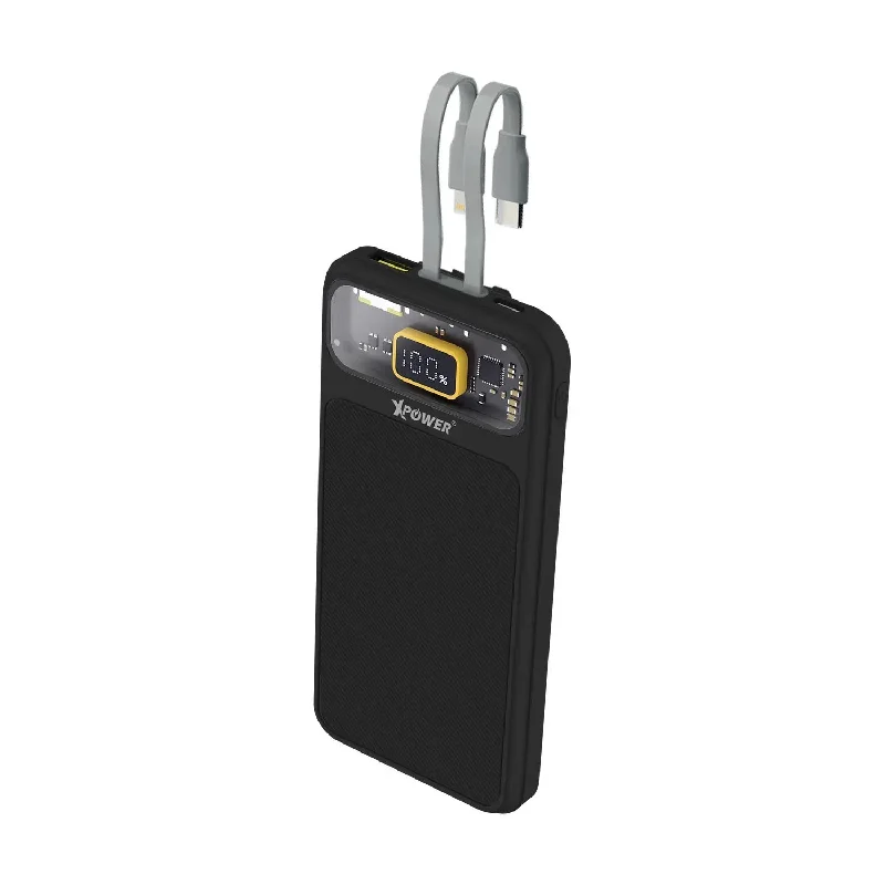 Garment - protected travel bag with hanging system for suits and dressesXPower 10000mAh Transparent Led Display Power Bank B10J - Black