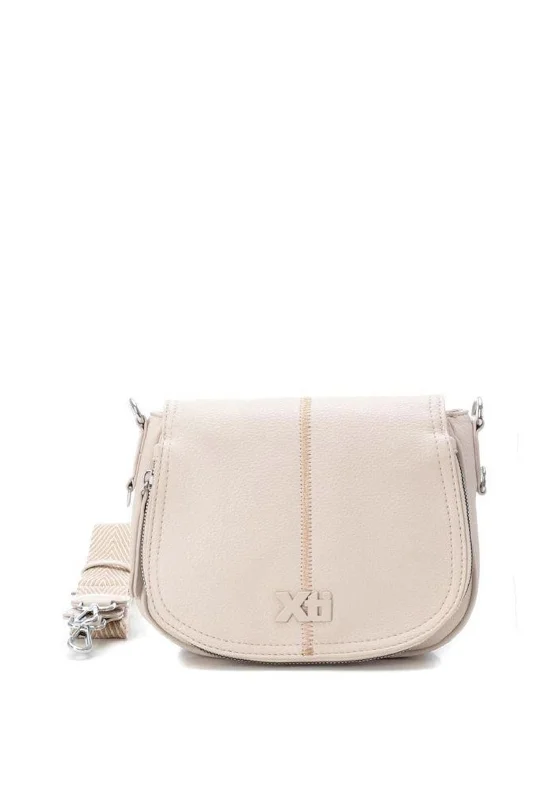 Compact men's crossbody bag for everyday carryXti Zip Detail Small Crossbody Bag, Beige