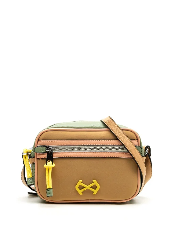 Men's crossbody bag with a water - resistant coating for rainy daysXti Colour Block Camera Small Crossbody Bag, Beige