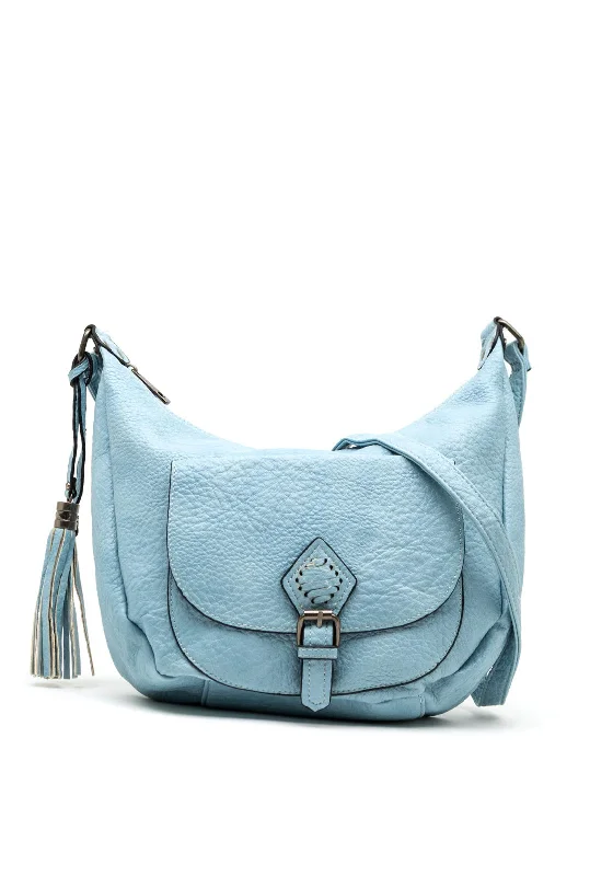 Men's crossbody bag with a water - resistant coating for rainy daysZen Collection Buckle Pouch Crossbody Bag, Blue
