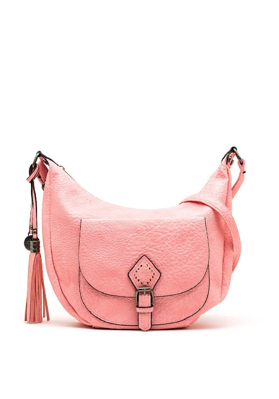 Compact men's crossbody bag for everyday carryZen Collection Buckle Pouch Crossbody Bag, Pink