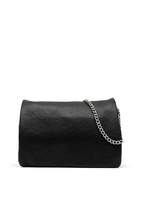 Vintage - inspired men's crossbody bag with a distressed finishZen Collection Chain Strap Small Crossbody Bag, Black