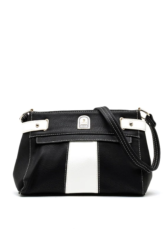 Minimalist men's crossbody bag with a single compartment for simplicityZen Collection Croc Print Messenger Bag, Black & White Minimalist men's crossbody bag with a single compartment for simplicityZen Collection Croc Print Messenger Bag, Black & White