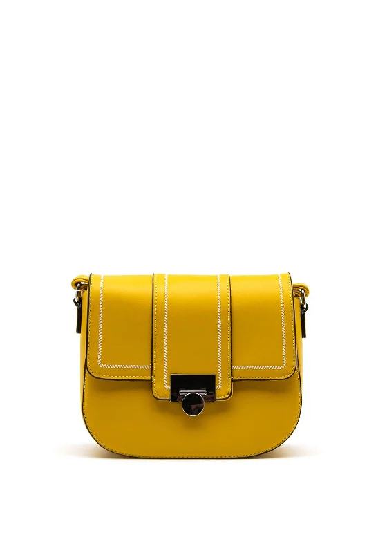 Soft suede men's crossbody bag for a luxurious feelZen Collection Flap Small Crossbody Bag, Yellow Soft suede men's crossbody bag for a luxurious feelZen Collection Flap Small Crossbody Bag, Yellow