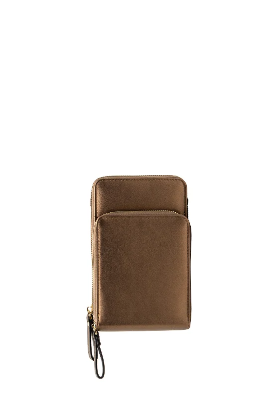 Men's crossbody bag with a hidden anti - theft pocketZen Collection Phone Holder Mini Crossbody Bag, Bronze Men's crossbody bag with a hidden anti - theft pocketZen Collection Phone Holder Mini Crossbody Bag, Bronze