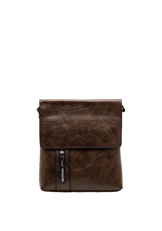 Soft suede men's crossbody bag for a luxurious feelZen Collection Satchel Medium Crossbody Bag, Brown Soft suede men's crossbody bag for a luxurious feelZen Collection Satchel Medium Crossbody Bag, Brown