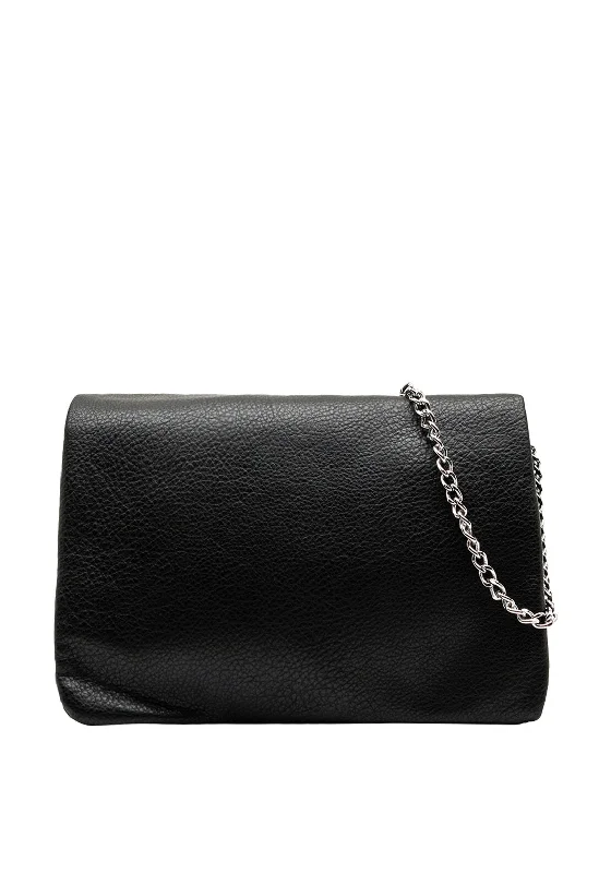 Men's crossbody bag with adjustable straps for a customized fitZen Collection Small Flap Crossbody Bag, Black