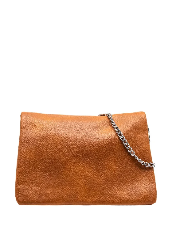 Men's crossbody bag with a water - resistant coating for rainy daysZen Collection Small Flap Crossbody Bag, Tan