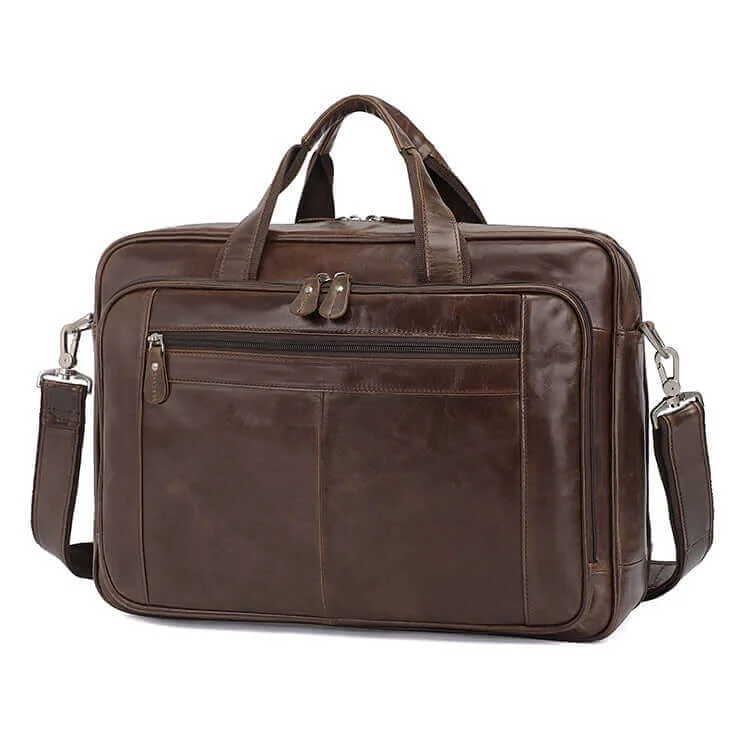 Briefcases with ergonomic handles and strapsSpacious Leather Laptop Bag for Business Travel Briefcases with ergonomic handles and strapsSpacious Leather Laptop Bag for Business Travel