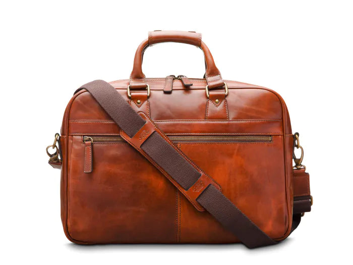 Briefcases with built-in charging portsDolce Single Gusset Stringer Bag-amber