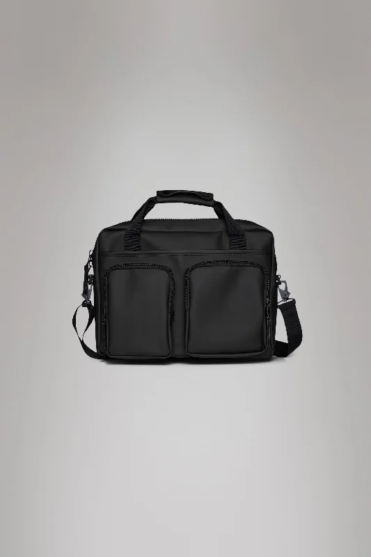Briefcases with ergonomic handles and strapsRains Texel Tech Bag - Black